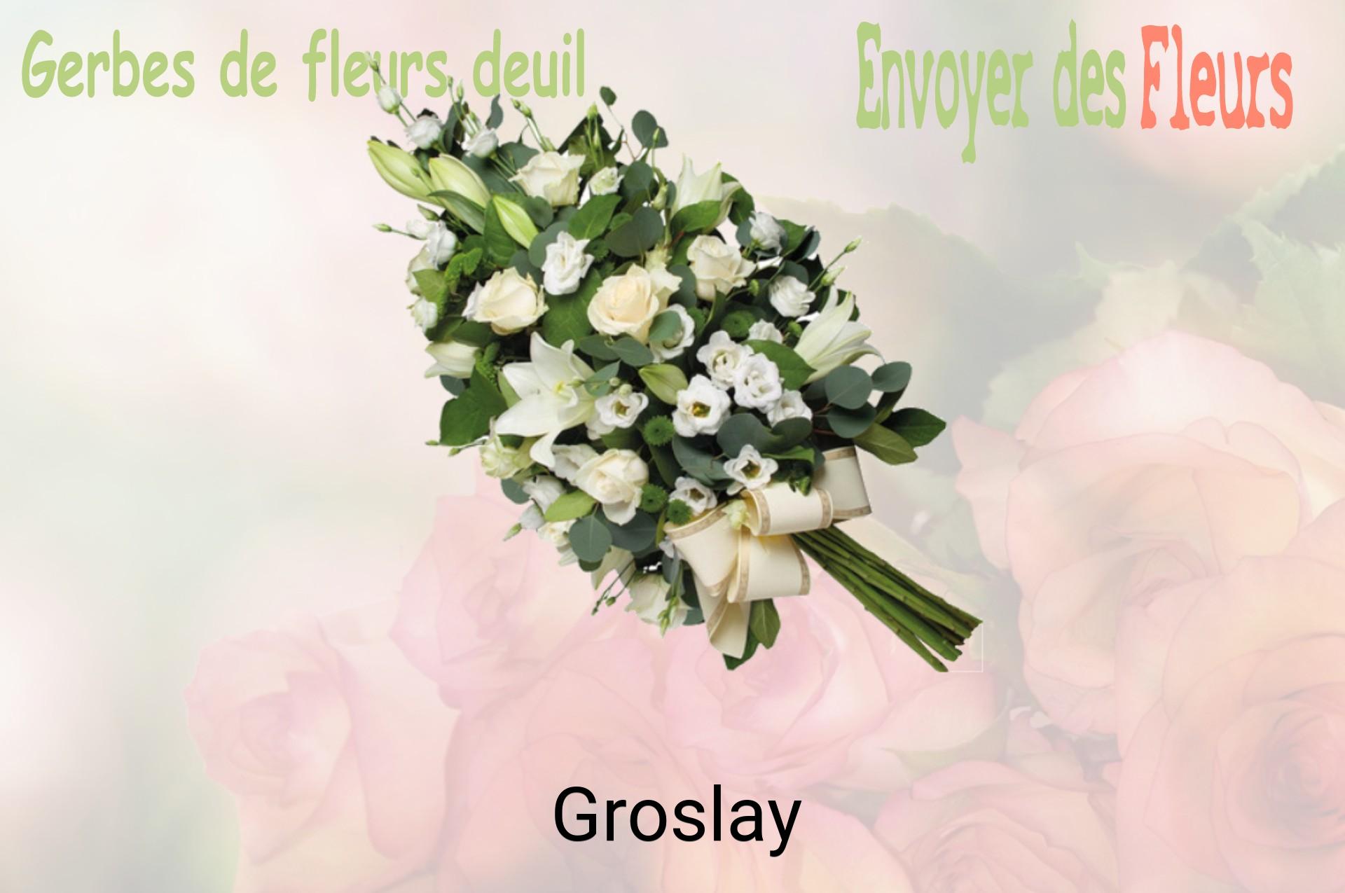 Gerbe de fleurs de deuil livrée à Groslay